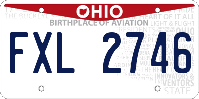 OH license plate FXL2746