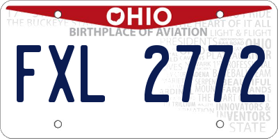 OH license plate FXL2772