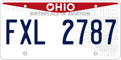 OH license plate FXL2787