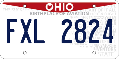 OH license plate FXL2824