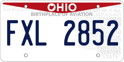 OH license plate FXL2852