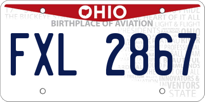 OH license plate FXL2867
