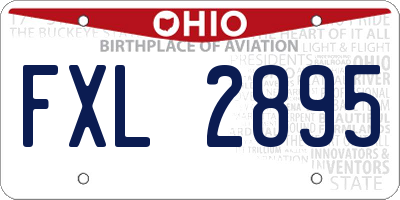 OH license plate FXL2895