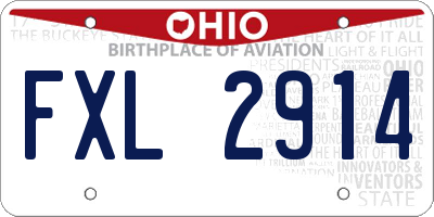 OH license plate FXL2914
