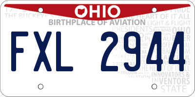 OH license plate FXL2944