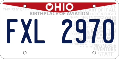 OH license plate FXL2970