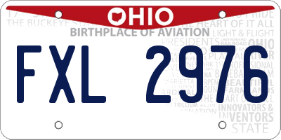 OH license plate FXL2976