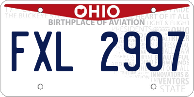 OH license plate FXL2997