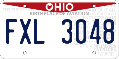 OH license plate FXL3048