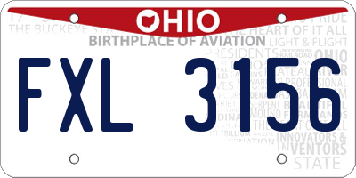 OH license plate FXL3156