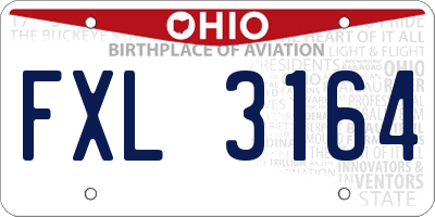 OH license plate FXL3164