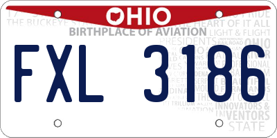 OH license plate FXL3186