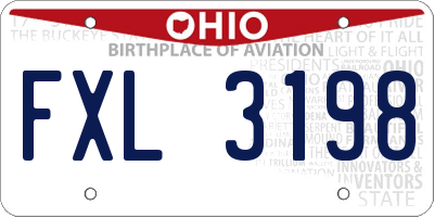 OH license plate FXL3198