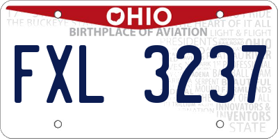 OH license plate FXL3237
