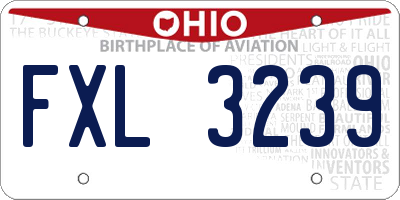 OH license plate FXL3239