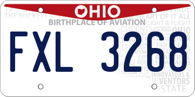 OH license plate FXL3268