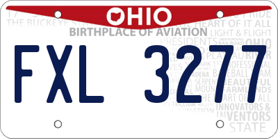 OH license plate FXL3277