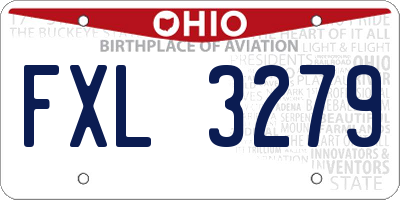 OH license plate FXL3279