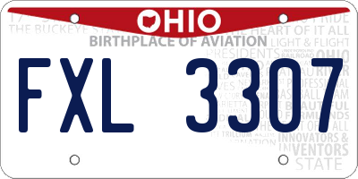 OH license plate FXL3307