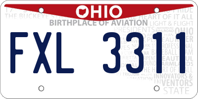 OH license plate FXL3311