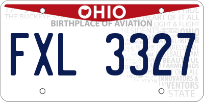OH license plate FXL3327