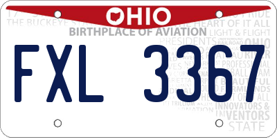 OH license plate FXL3367