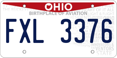 OH license plate FXL3376