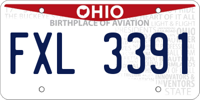 OH license plate FXL3391