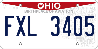 OH license plate FXL3405