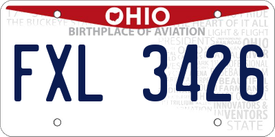 OH license plate FXL3426