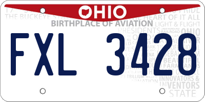 OH license plate FXL3428