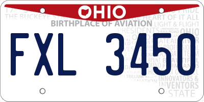 OH license plate FXL3450