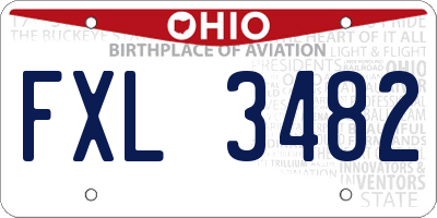 OH license plate FXL3482