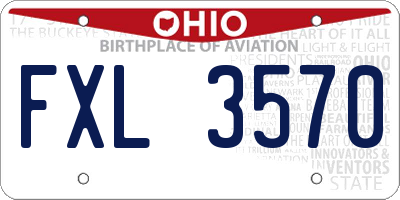 OH license plate FXL3570