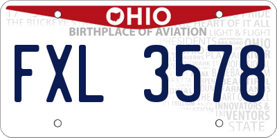 OH license plate FXL3578