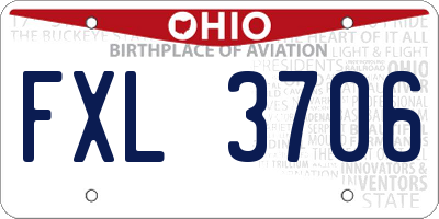 OH license plate FXL3706