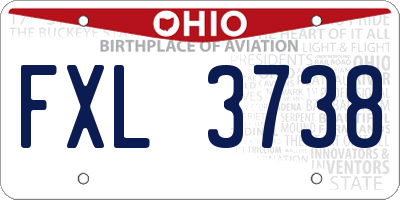 OH license plate FXL3738