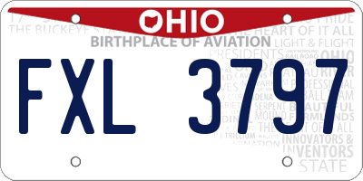 OH license plate FXL3797