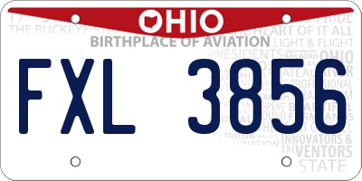 OH license plate FXL3856