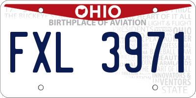 OH license plate FXL3971