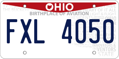 OH license plate FXL4050