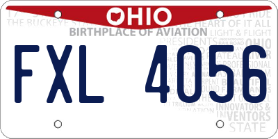 OH license plate FXL4056