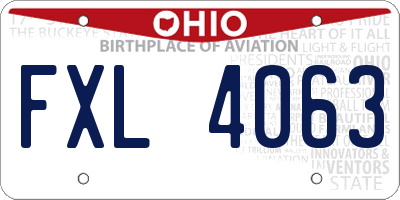 OH license plate FXL4063