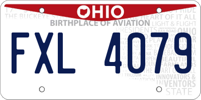OH license plate FXL4079