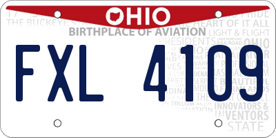 OH license plate FXL4109