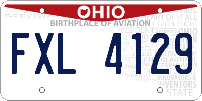 OH license plate FXL4129