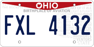 OH license plate FXL4132