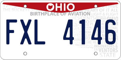 OH license plate FXL4146