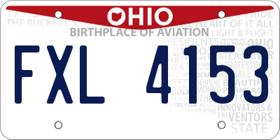 OH license plate FXL4153