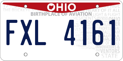 OH license plate FXL4161